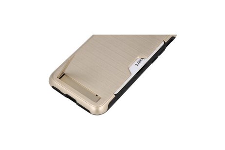 Goud Tough Armor Kaarthouder Stand Hoesje voor Samsung Note 9