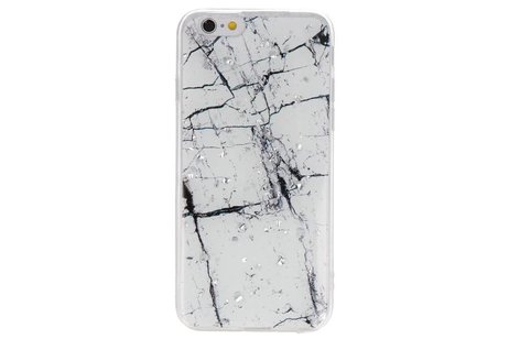 BAOHU Marble Wit Print Hardcase - Hoesje Geschikt voor iPhone 6