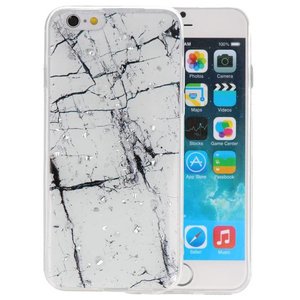 BAOHU Marble Wit Print Hardcase - Hoesje Geschikt voor iPhone 6
