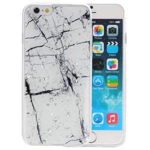 Marble Wit Print Hardcase voor iPhone 6