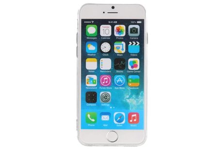 BAOHU Marble Wit Print Hardcase - Hoesje Geschikt voor iPhone 6