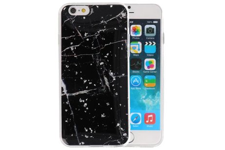 Marble Zwart Print Hardcase voor iPhone 6