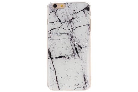 BAOHU Marble Wit Print Hardcase - Hoesje Geschikt voor iPhone 6 Plus