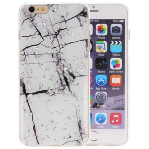 BAOHU Marble Wit Print Hardcase - Hoesje Geschikt voor iPhone 6 Plus