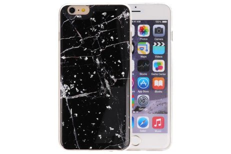 BAOHU Marble Zwart Print Hardcase - Hoesje Geschikt voor iPhone 6 Plus