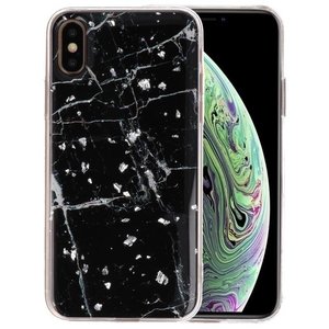 Marble Zwart Print Hardcase voor iPhone X / XS