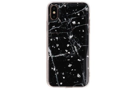 Marble Zwart Print Hardcase voor iPhone X / XS