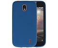 BAOHU Hoesje Geschikt voor de Nokia 1 - Backcover Color Telefoonhoesje - Navy