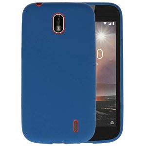 BAOHU Hoesje Geschikt voor de Nokia 1 - Backcover Color Telefoonhoesje - Navy