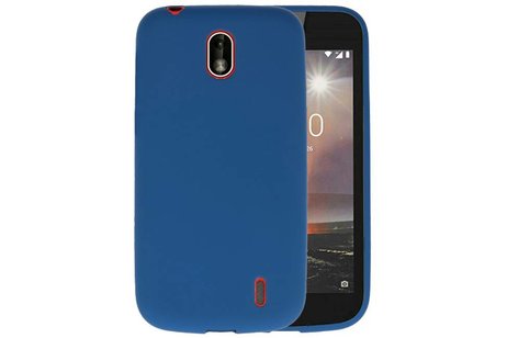 BAOHU Hoesje Geschikt voor de Nokia 1 - Backcover Color Telefoonhoesje - Navy