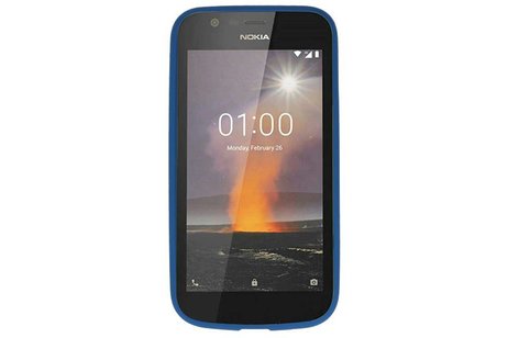 BAOHU Hoesje Geschikt voor de Nokia 1 - Backcover Color Telefoonhoesje - Navy