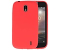 BAOHU Hoesje Geschikt voor de Nokia 1 - Backcover Color Telefoonhoesje - Rood