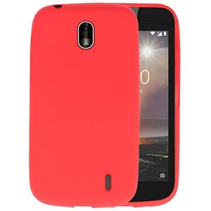 BAOHU Hoesje Geschikt voor de Nokia 1 - Backcover Color Telefoonhoesje - Rood