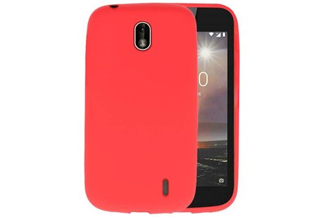 BAOHU Hoesje Geschikt voor de Nokia 1 - Backcover Color Telefoonhoesje - Rood