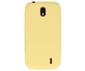 BAOHU Hoesje Geschikt voor de Nokia 1 - Backcover Color Telefoonhoesje - Geel