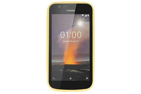 BAOHU Hoesje Geschikt voor de Nokia 1 - Backcover Color Telefoonhoesje - Geel