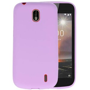BAOHU Hoesje Geschikt voor de Nokia 1 - Backcover Color Telefoonhoesje - Paars