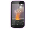 BAOHU Hoesje Geschikt voor de Nokia 1 - Backcover Color Telefoonhoesje - Paars