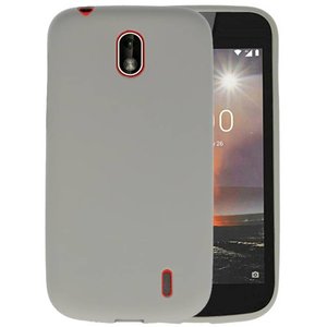 BAOHU Hoesje Geschikt voor de Nokia 1 - Backcover Color Telefoonhoesje - Grijs
