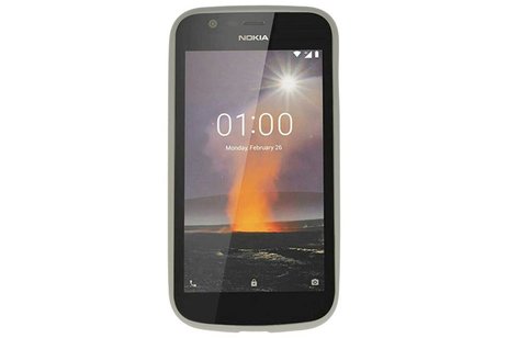 BAOHU Hoesje Geschikt voor de Nokia 1 - Backcover Color Telefoonhoesje - Grijs
