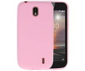 BAOHU Hoesje Geschikt voor de Nokia 1 - Backcover Color Telefoonhoesje - Roze