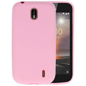 BAOHU Hoesje Geschikt voor de Nokia 1 - Backcover Color Telefoonhoesje - Roze