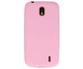 BAOHU Hoesje Geschikt voor de Nokia 1 - Backcover Color Telefoonhoesje - Roze
