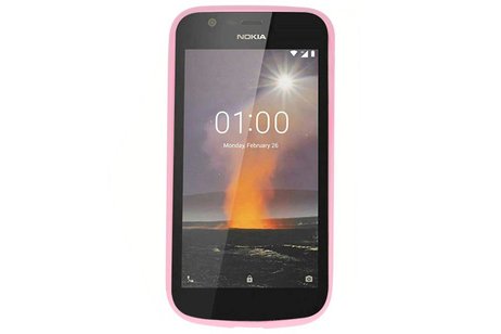 BAOHU Hoesje Geschikt voor de Nokia 1 - Backcover Color Telefoonhoesje - Roze