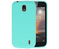 BAOHU Hoesje Geschikt voor de Nokia 1 - Backcover Color Telefoonhoesje - Turquoise