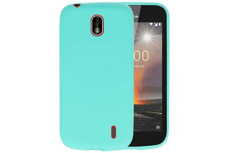 BAOHU Hoesje Geschikt voor de Nokia 1 - Backcover Color Telefoonhoesje - Turquoise