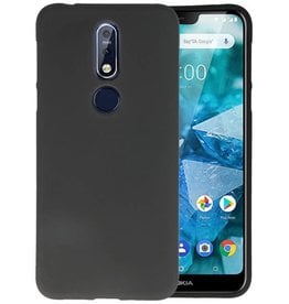 BackCover Hoesje Color Telefoonhoesje Nokia 7.1 - Zwart