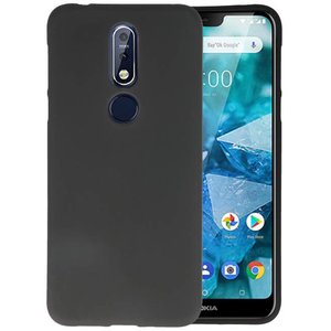 BackCover Hoesje Color Telefoonhoesje voor Nokia 7.1 - Zwart