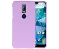 BAOHU Hoesje Geschikt voor de Nokia 7.1 - Backcover Color Telefoonhoesje - Paars