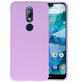 BAOHU BackCover Hoesje Color Telefoonhoesje Nokia 7.1 - Paars