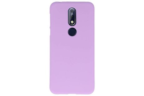 BackCover Hoesje Color Telefoonhoesje voor Nokia 7.1 - Paars