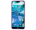 BAOHU Hoesje Geschikt voor de Nokia 7.1 - Backcover Color Telefoonhoesje - Paars