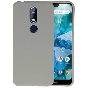 BAOHU Hoesje Geschikt voor de Nokia 7.1 - Backcover Color Telefoonhoesje - Grijs