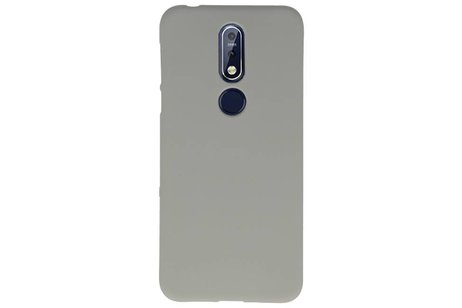 BAOHU Hoesje Geschikt voor de Nokia 7.1 - Backcover Color Telefoonhoesje - Grijs