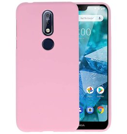 BAOHU BackCover Hoesje Color Telefoonhoesje Nokia 7.1 - Roze