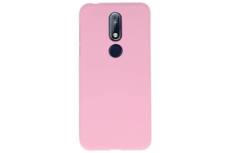 Hoesje Geschikt voor de Nokia 7.1 - Backcover Color Telefoonhoesje - Roze