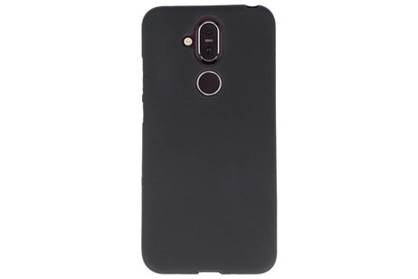 BackCover Hoesje Color Telefoonhoesje voor Nokia 8.1 - Zwart