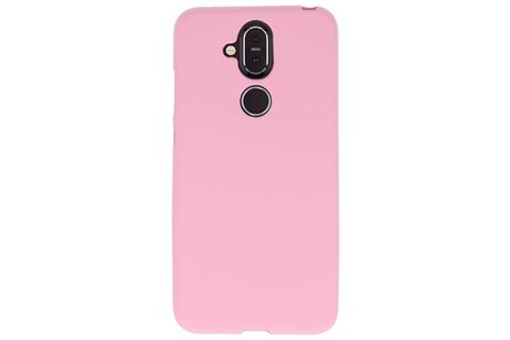 BackCover Hoesje Color Telefoonhoesje voor Nokia 8.1 - Roze