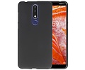 BAOHU Hoesje Geschikt voor de Nokia 3.1 Plus - Backcover Color Telefoonhoesje - Zwart