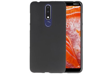 BAOHU Hoesje Geschikt voor de Nokia 3.1 Plus - Backcover Color Telefoonhoesje - Zwart