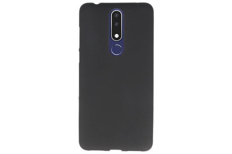 BAOHU Hoesje Geschikt voor de Nokia 3.1 Plus - Backcover Color Telefoonhoesje - Zwart