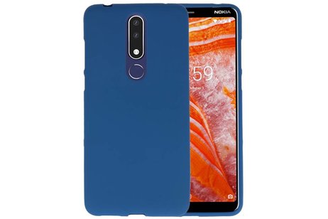BAOHU Hoesje Geschikt voor de Nokia 3.1 Plus - Backcover Color Telefoonhoesje - Navy