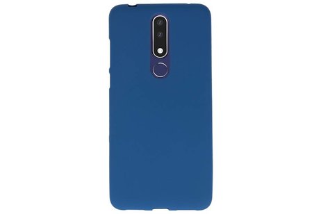 BAOHU Hoesje Geschikt voor de Nokia 3.1 Plus - Backcover Color Telefoonhoesje - Navy