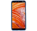 BAOHU Hoesje Geschikt voor de Nokia 3.1 Plus - Backcover Color Telefoonhoesje - Navy