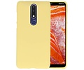 BAOHU Hoesje Geschikt voor de Nokia 3.1 Plus - Backcover Color Telefoonhoesje - Geel