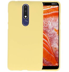 BAOHU BackCover Hoesje Color Telefoonhoesje Nokia 3.1 Plus - Geel